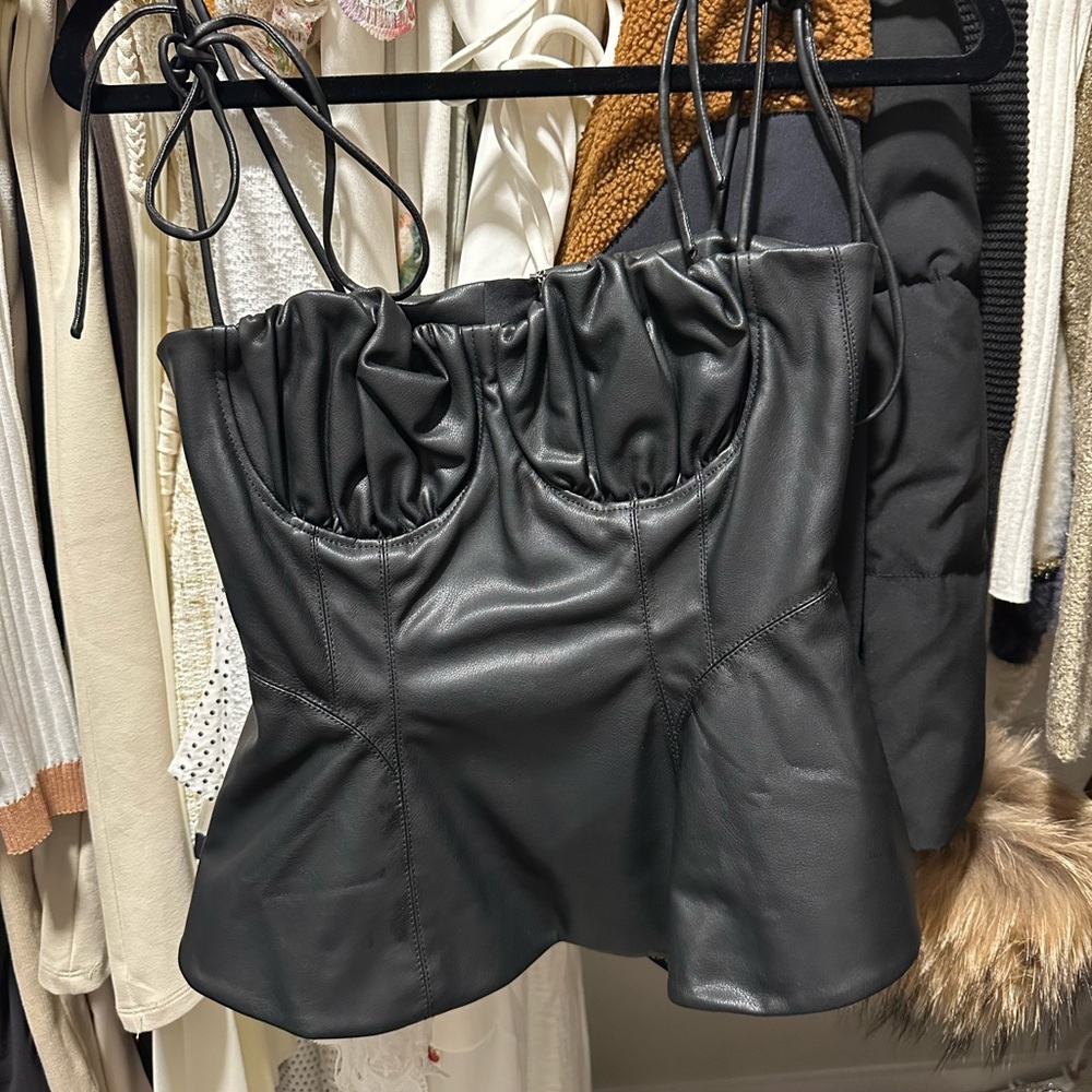LPA Black Leather Top